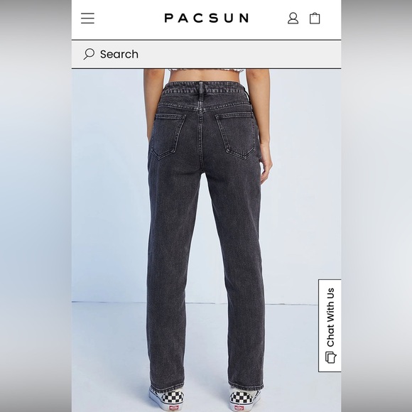 PAC SUN Black Mom Jean Size 24 - Picture 2 of 9